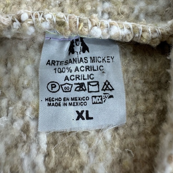 Artesanias Mickey baja plaid hippie hoodie size XL - Picture 7 of 8
